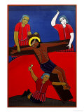 Jesus is Nailed to the Cross  No 11 in 14 Stations of the Cross Series  2002