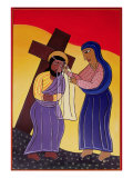 Jesus and Veronica  No 6 in 14 Stations of the Cross Series  2002