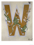 Capital Letter W  from L'Art Croquis D'Animaux  Published Paris  c1920