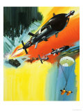 Unidentified Ground to Air Missile and Parachute Landing
