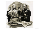 Unidentified Officer Points to a Spot on a Map