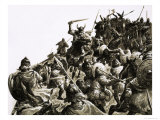 Danish Vikings Attack the British Forces under King Alfred