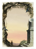 Cartouche with Crucifixion in the Distance