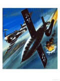 Unidentified British Aircraft Attacking a German V1 Rocket