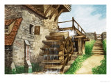 Old Water Mill by a Stream