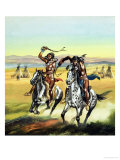 Unidentified Indians Whipping Their Horses On