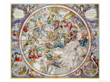 Map of the Christian Constellations as Depicted by Julius Schiller  from the Celestial Atlas