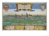 Map of Lublin  from Civitates Orbis Terrarum by Georg Braun