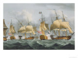 Lord Howe in the Queen Charlotte  1794  Engraved Sutherland  Jenkins's 'Naval Achievements'  1816