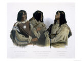 Chief of Blood Indians  War Chief of Piekann Indians and a Koutani Indian  Engraved Hurlimann  1844