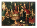 Women and Children in a Garden  19th Century