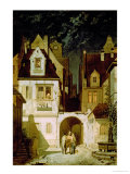 Corner of a German Town by Moonlight