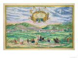 Map of Granada  from Civitates Orbis Terrarum by Georg Braun