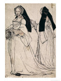 Two Views of a Woman Wearing an English Hood  c1528-30