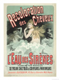Poster Advertising l'Eau Des Sirenes Hair Colourant  1899