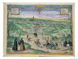 Town Plan of Seville  from Civitates Orbis Terrarum by Georg Braun
