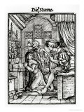 The Nun  from The Dance of Death  Engraved by Hans Lutzelburger  c1538