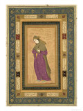Girl Holding an Aigrette  from the Large Clive Album  c1620-30