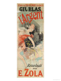Poster Advertising the Publication of L'Argent by Emile Zola