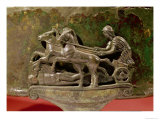 Charioteer in His Chariot  Detail from a Cist  8th-1st Century BC