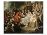 The Hunt Lunch  Detail of the Diners  1737