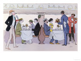 Restaurant Car in the Paris to Nice Train  1913