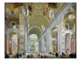 Interior of St Peter's  Rome  c1754