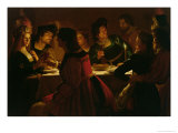 Feast Scene with a Young Married Couple  c1617