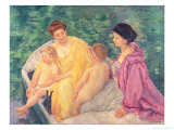 The Swim  or Two Mothers and Their Children on a Boat  1910