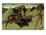 St Anthony Beaten by Devils  Panel from the Altarpiece of the Eucharist  1423-26