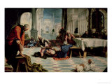 Christ Washing the Feet of the Disciples  Detail of the Left Hand Side  c1547