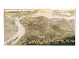 Map Illustrating the Capture of Buda  1686