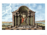 Olympian Zeus by Phidias  Plate 5  Entwurf Einer Historischen Architektur  Engraved Delsenbach