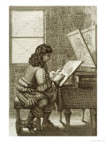 Artist Copying Onto an Engraving Plate  Printed 1737