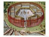Indian Village  from Americae Tertia Pars  c1562