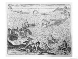 American Indian Method of Whaling  Jose de Acosta  c1631