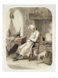 Sloth in the Kitchen  from a Series of Prints Depicting the Seven Deadly Sins  c1850
