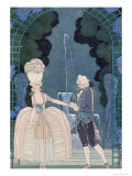 Love under the Fountain  Illustration For Fetes Galantes by Paul Verlaine