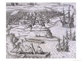Battle in Jamaica Between Christopher Columbus