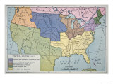 Map of the United States of America  Depicting the Slave States and Free States  1821