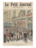 The Start of the Road Race from Paris to Belfort  from Le Petit Journal  18th June 1892