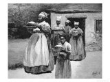 Slaves Carry a Prepared Meal from a Cookhouse to a Plantation Mansion  1886