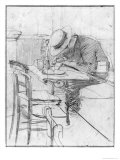 Paul Cesar Helleu at a Table in a Cafe