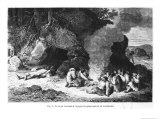 Funeral Meal at the Time of the Bear and the Mammoth  Illustration from L'Homme Primitif