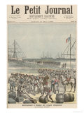 Landing of the Senegalese Troops at the New Wharf in Cotonou  Le Petit Journal  21st May 1892