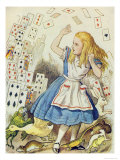 The Shower of Cards  Illustration from Alice in Wonderland by Lewis Carroll