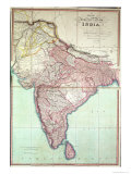 Improved Map of India Published in London 1820