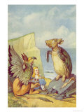 The Mock Turtle and the Gryphon  Illustration from Alice in Wonderland by Lewis Carroll