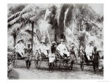 Rickshaw Carriers  Ceylon  c1875