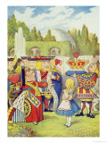 Queen Has Come! and Isn't She Angry  Illustration from Alice in Wonderland by Lewis Carroll